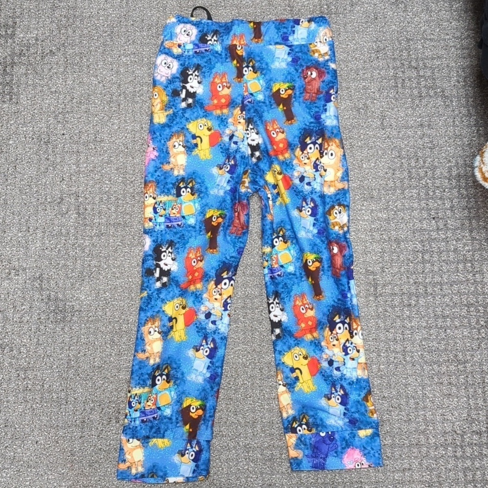 Kids Bluey And Friends Stretch Yoga Pants Size L/XL - Picture 4 of 7